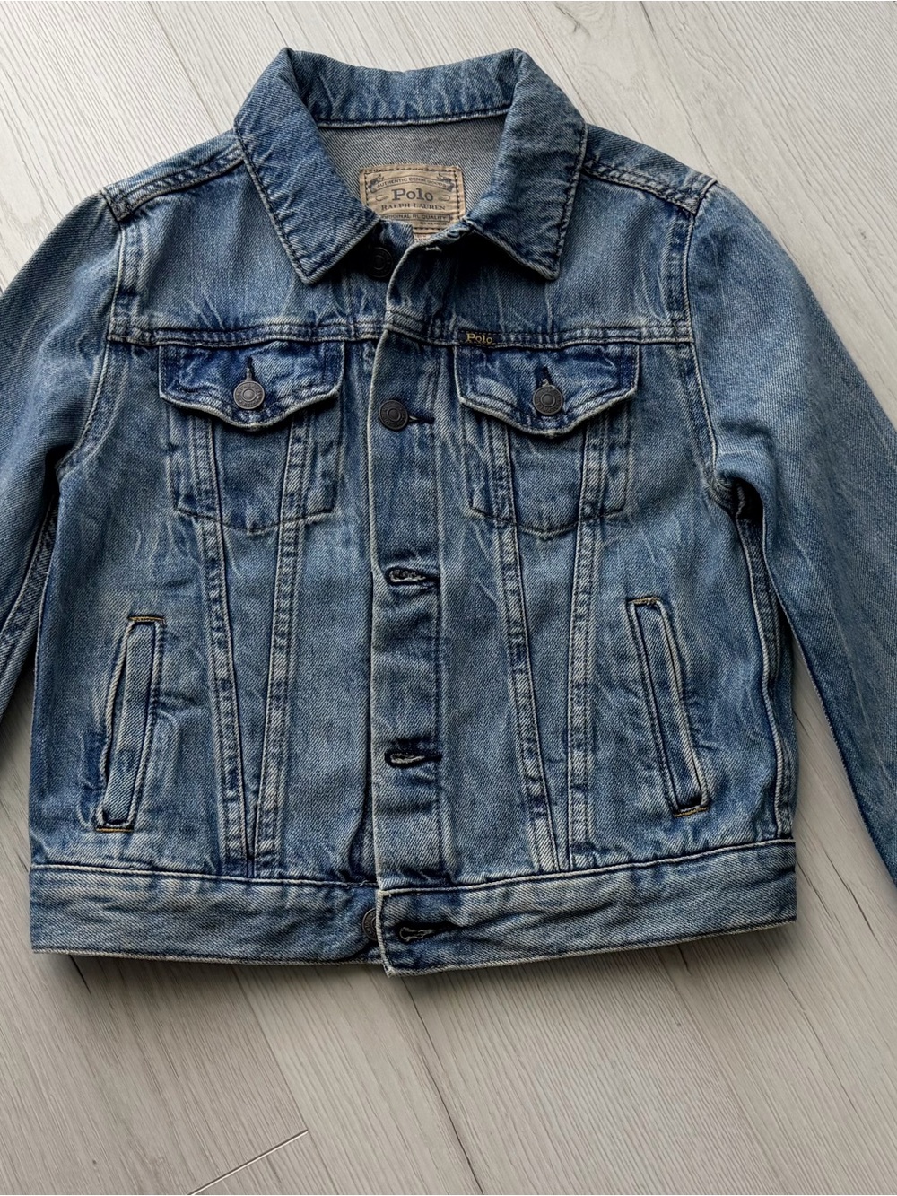Ralph Lauren Kids Light Blue Washed Denim Jacket